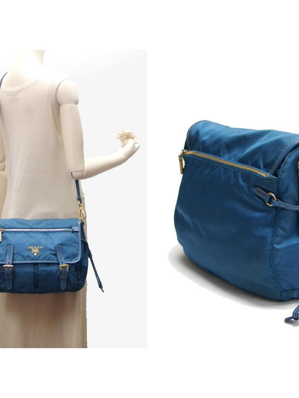 Prada Zip Buckle Messenger Bag Tessuto #368074P61B - Picture 3 of 9